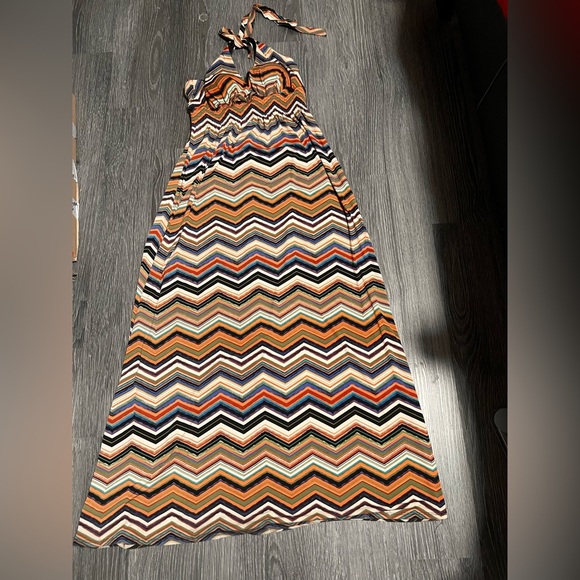 Bisou Bisou Orange Black High Low Sundress - Picture 2 of 9